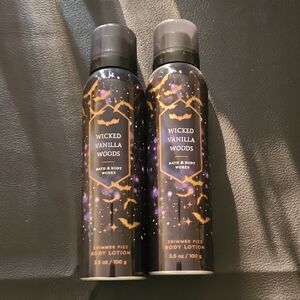 Bath & Body Works Wicked Vanilla Woods Shimmer Fizz Lotion - Black & Purple